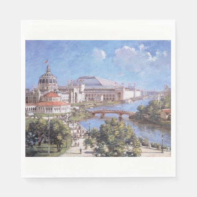 Chicago World's Fair (Columbian Exposition) Napkin (Front)
