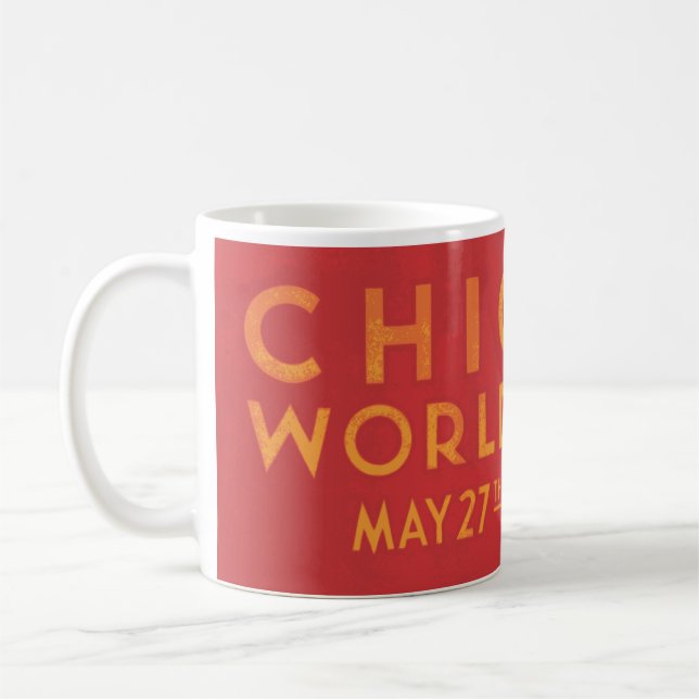 Chicago Worlds Fair Vintage Poster Coffee Mug (Left)