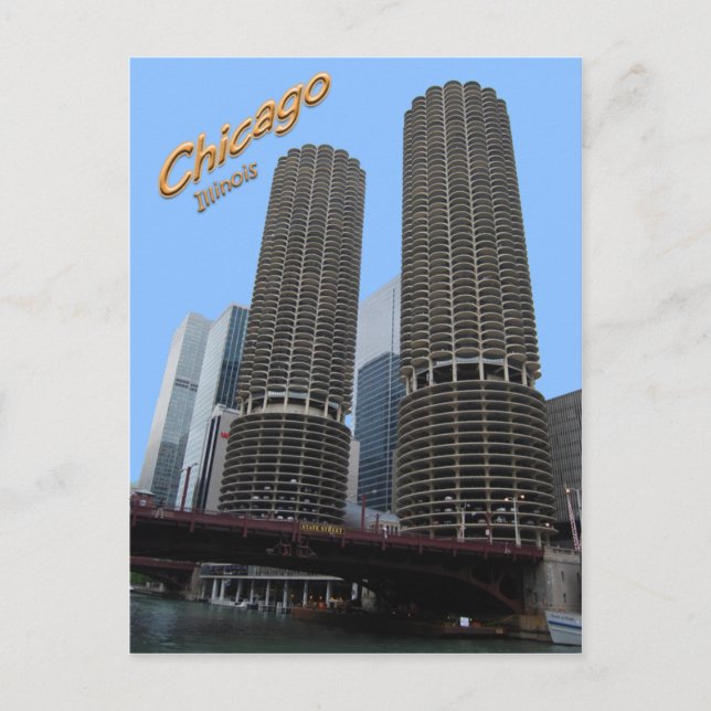 Chicagos Marina Towers Postcard (Front)