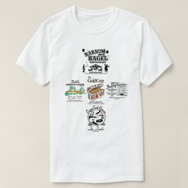 ChicagoTopic Design 5-Restaurants T-Shirt (Design Front)