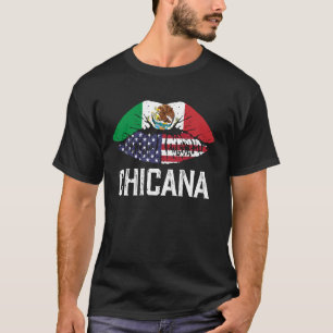Chicana Shirt Women Mexico Mexican American Flag S