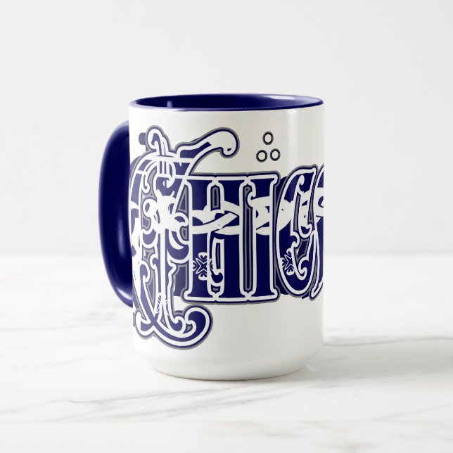 Chicano Bandanna print coffee Mug (Front Left)