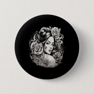 Chicano Chicana La Raza Barrio Tattoo Art Death _2 6 Cm Round Badge