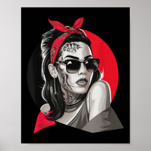 Chicano Chicana La Raza Barrio Tattoo Art Death _4 Poster