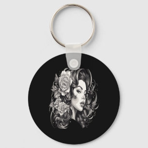 Chicano Chicana La Raza Barrio Tattoo Art Death _6 Key Ring