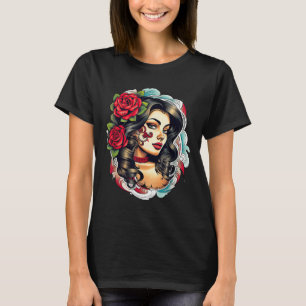 Chicano Chicana La Raza Barrio Tattoo Art Death T-Shirt