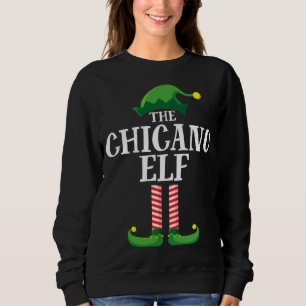 Chicano Elf Matching Family Christmas Party Sweatshirt