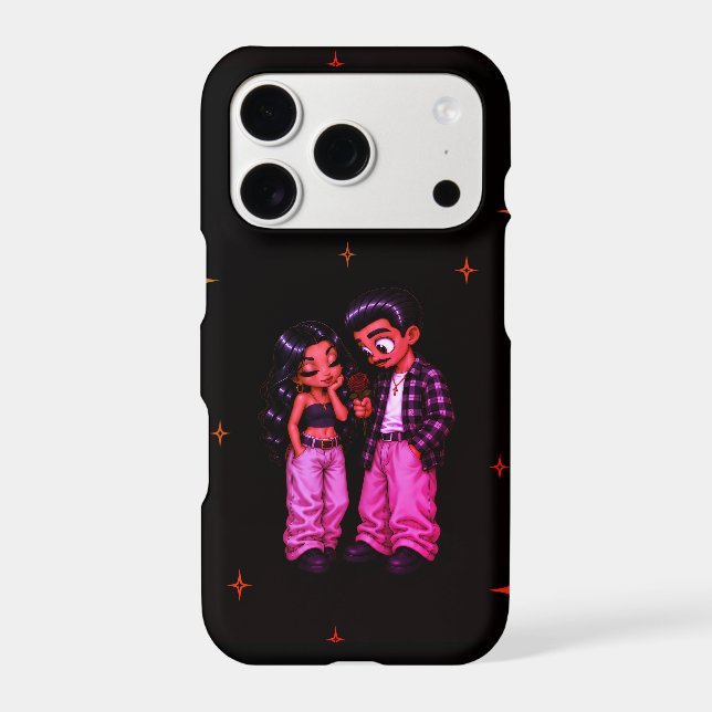 Chicano Love Couple Cute Chicana iPhone Case (Back)