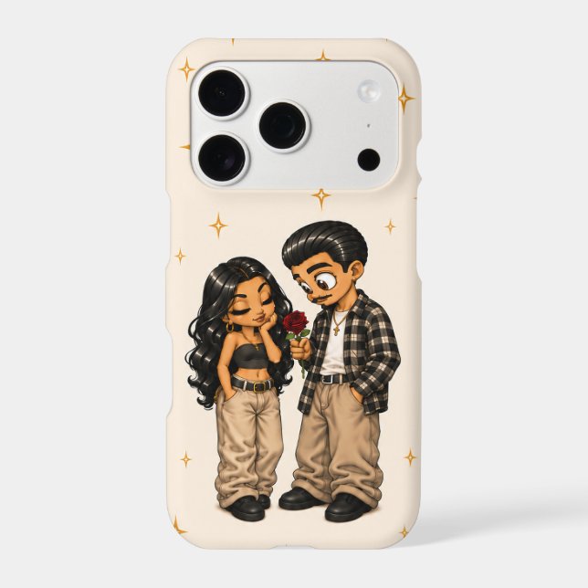 Chicano Love Couple Red Rose Phone Case (Back)