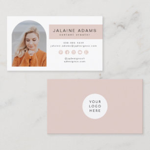 Chich Arch Photo Pink Feminine Branding Business Card