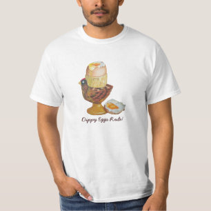 chichen eggcup with boiled egg and fun slogan T-Shirt