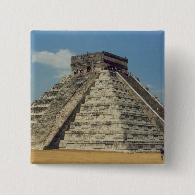 Chichen Itza 15 Cm Square Badge (Front)