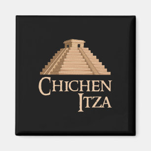 Chichen Itza And Pyramid For Summer Archeological Magnet