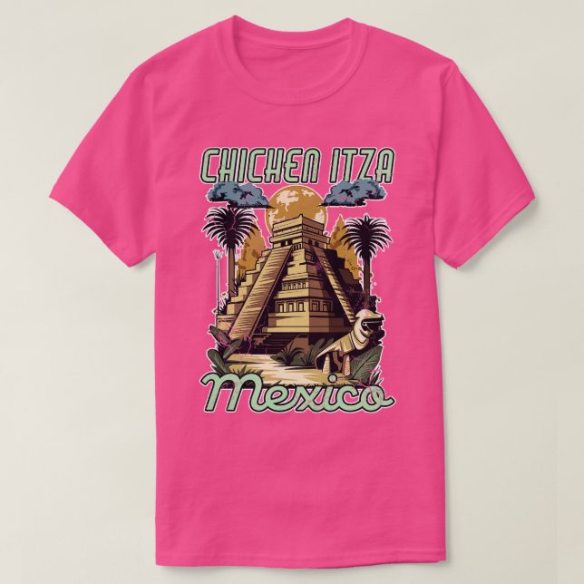 Chichen Itza Mexico Pyramids T-Shirt (Design Front)