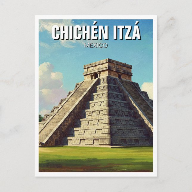 Chichen Itza Mexico Travel Beach Postcard (Front)
