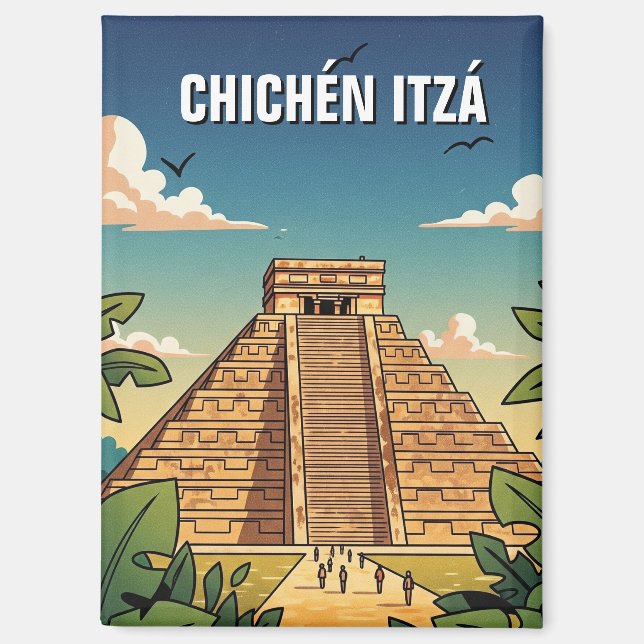 Chichen Itza Mexico Travel Magnet (Front)