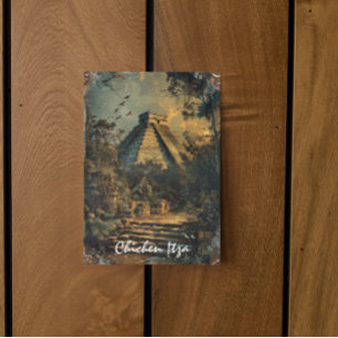 Chichen Itza Mexico Vintage Travel Artwork Postcard
