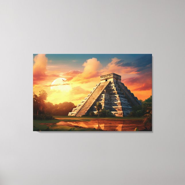 Chichen Itza, Stretched Canvas Print (Front)