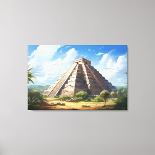 Chichen Itza, Stretched Canvas Print