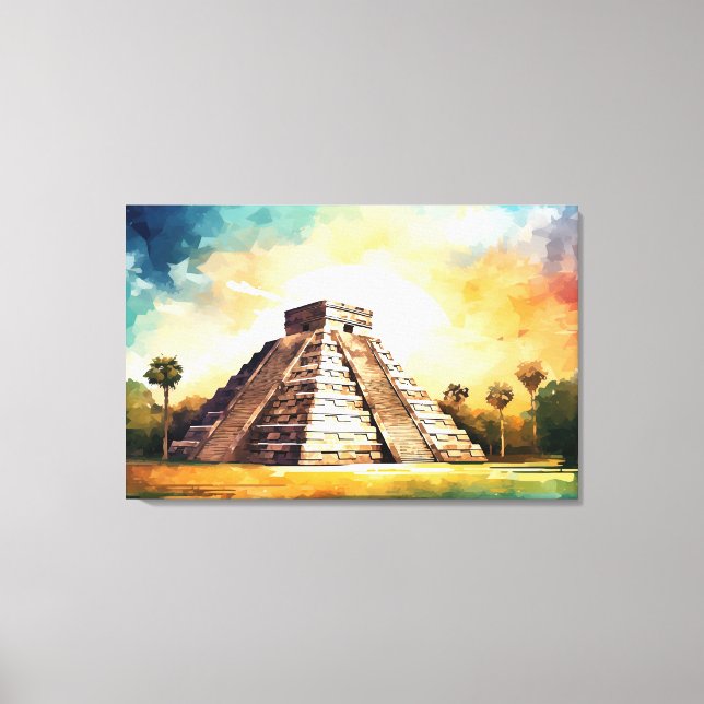 Chichen Itza, Stretched Canvas Print (Front)