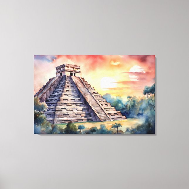 Chichen Itza, Stretched Canvas Print (Front)