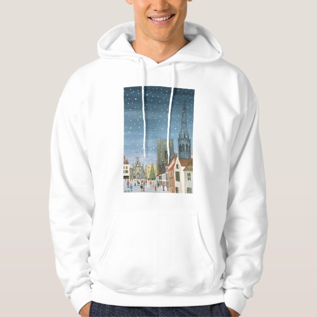 Chichester Cathedral A Snow Scene Hoodie (Front)