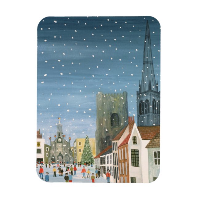 Chichester Cathedral A Snow Scene Magnet (Vertical)