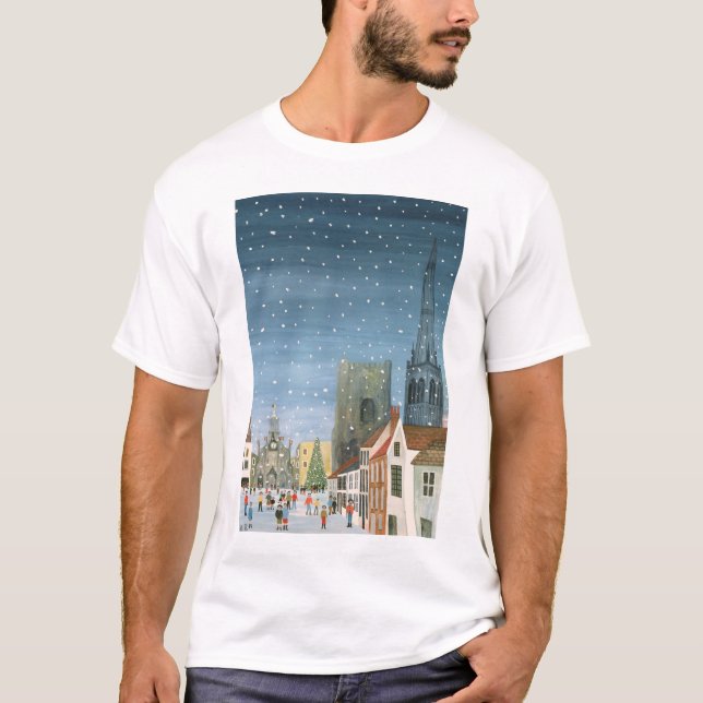 Chichester Cathedral A Snow Scene T-Shirt (Front)