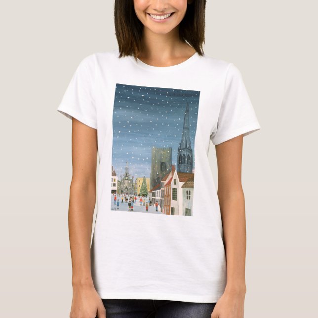 Chichester Cathedral A Snow Scene T-Shirt (Front)