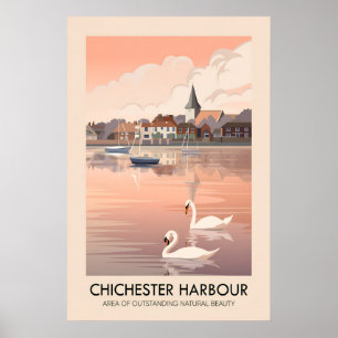 Chichester Harbour AONB Travel Poster