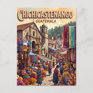 Chichicastenango Market Guatemala Postcard