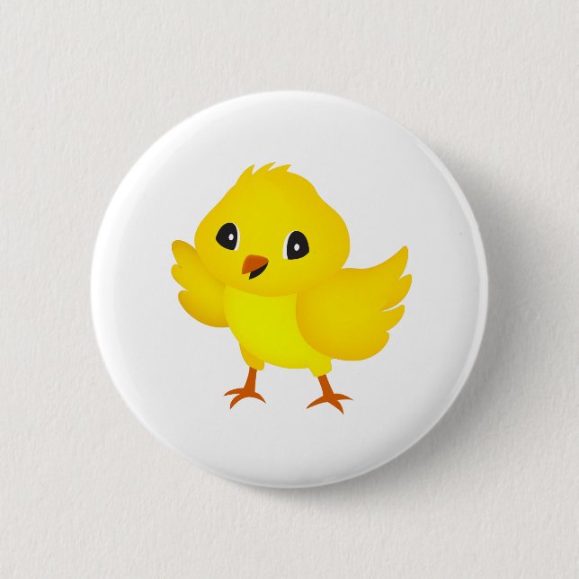 Chick 6 Cm Round Badge (Front)