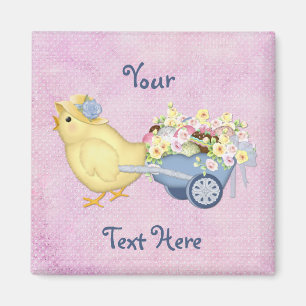 Chick and Cart Magnet