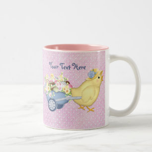 Chick and Cart Two-Tone Coffee Mug