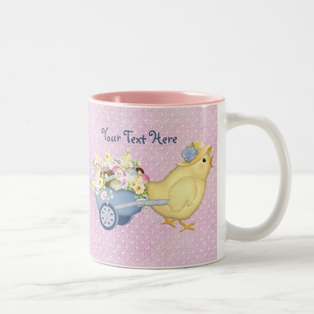 Chick and Cart Two-Tone Coffee Mug (Right)