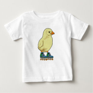 Chick as Inline skater with Inline skates Baby T-Shirt