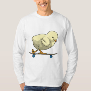 Chick as Skater with Skateboard T-Shirt