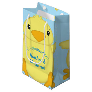 Chick Baby Shower Blue Small Gift Bag