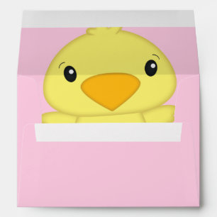 Chick Baby Shower Pink Envelope