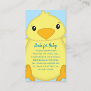 Chick Baby Shower Spring Blue Enclosure Card