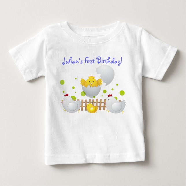 Chick Birthday Baby T Shirts (Front)
