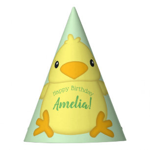 Chick Birthday Party Green Hat