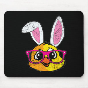 Chick Bunny Ears Easter Cute Farm Animal Spring Mouse Pad