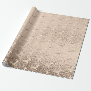Chick Copper Rose Gold Christmas reindeer pattern Wrapping Paper