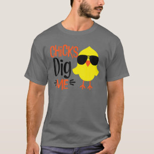 Chick Dig Me Christian Easter Day Gift For Boy Son T-Shirt