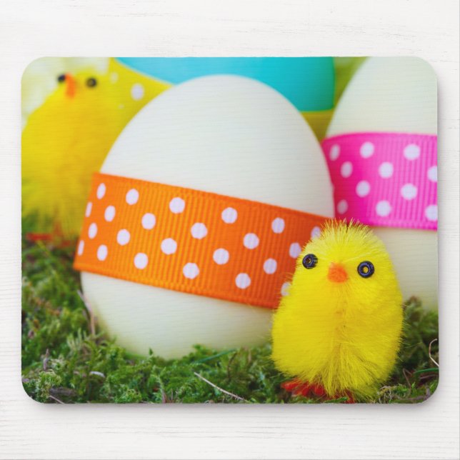 chick easter egg hunt mouse pad (Front)