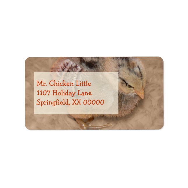Chick - Fluffy Baby Chicken Label (Front)