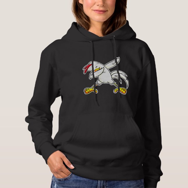 Chick Hen Dabbing Chicken   Hoodie (Front)