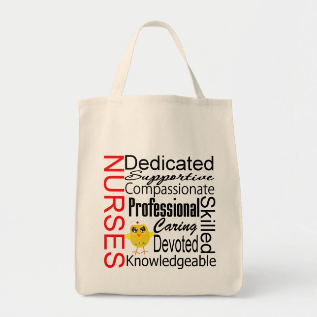 Chick Humour - Nurses Recognition Collage Tote Bag (Front)
