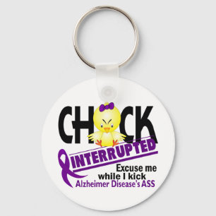 Chick Interrupted 2 Alzheimer's Disease Key Ring